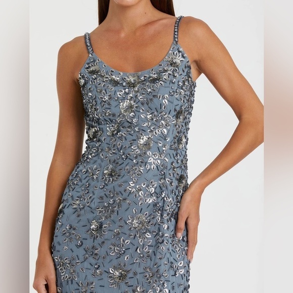 MAC DUGGAL 5477 NWT Floral Embellished Scoop Neck Evening - Picture 3 of 8